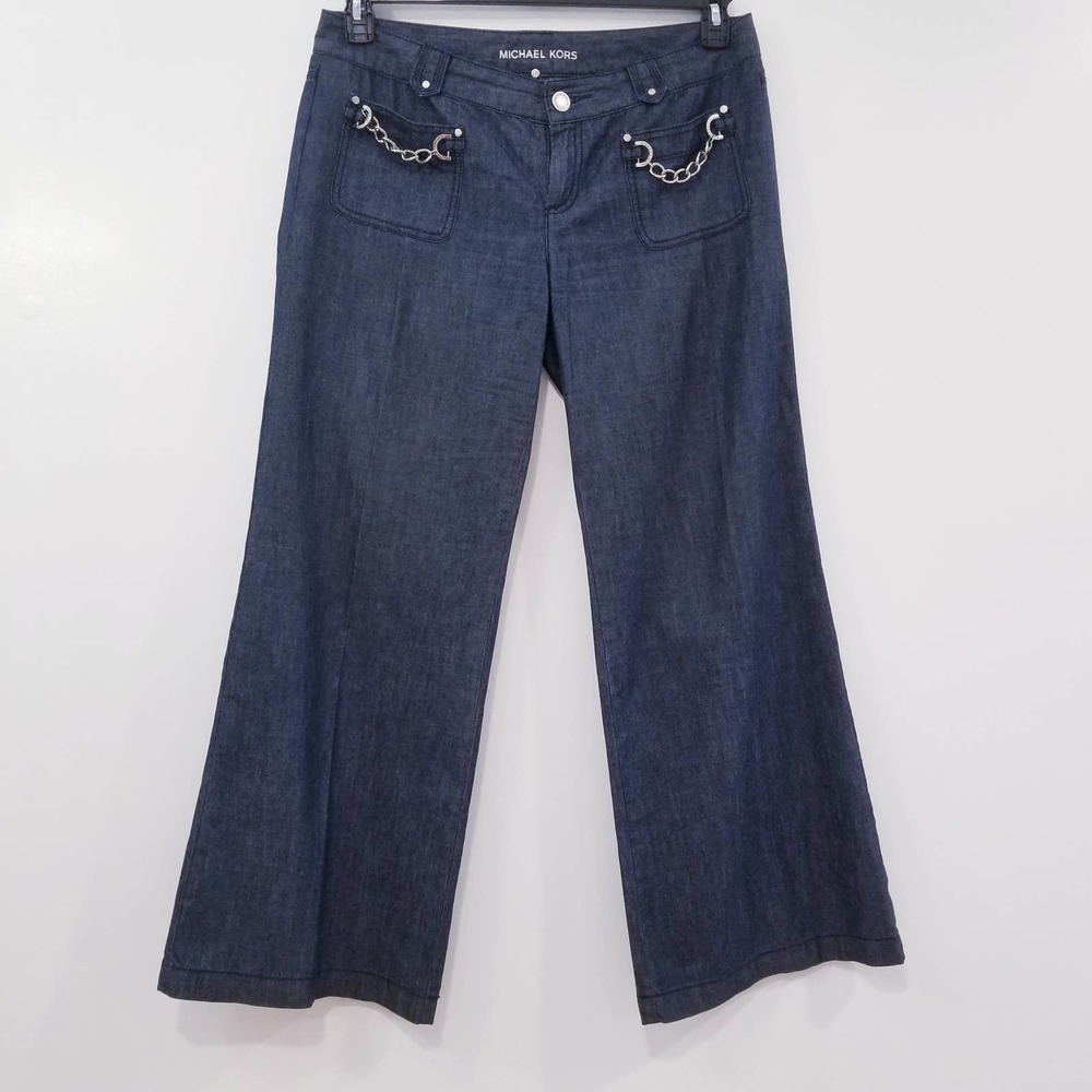 Michael Kors Chains Wide Leg Jeans